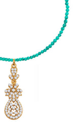 Liv Oliver 18K Gold Turquoise Statement Necklace