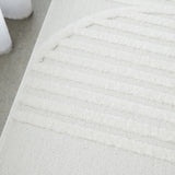 Lotus Leo White Runner Rug