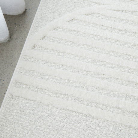 Lotus Leo White Runner Rug