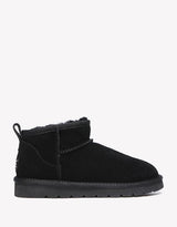 Julia Cow Suede Boots in Black