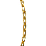 Bullion Gold Flat Paperclip Link Chain Gold Plated Necklace