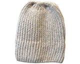 Cherry Red Chunky Marle Beanie - Brown