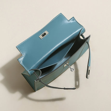 Monroe Colorblock Leather Satchel - Blue