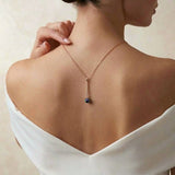 Krystal Couture Magnificent Pearl Drop Necklace Embellished with Swarovski Crystal Iridescent Purple Pearls