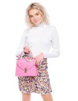 Bosccolo Handbag - Pink Croco