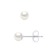 Earrings Freshwater Pearl White Sterling Silver 4-5mm Stud