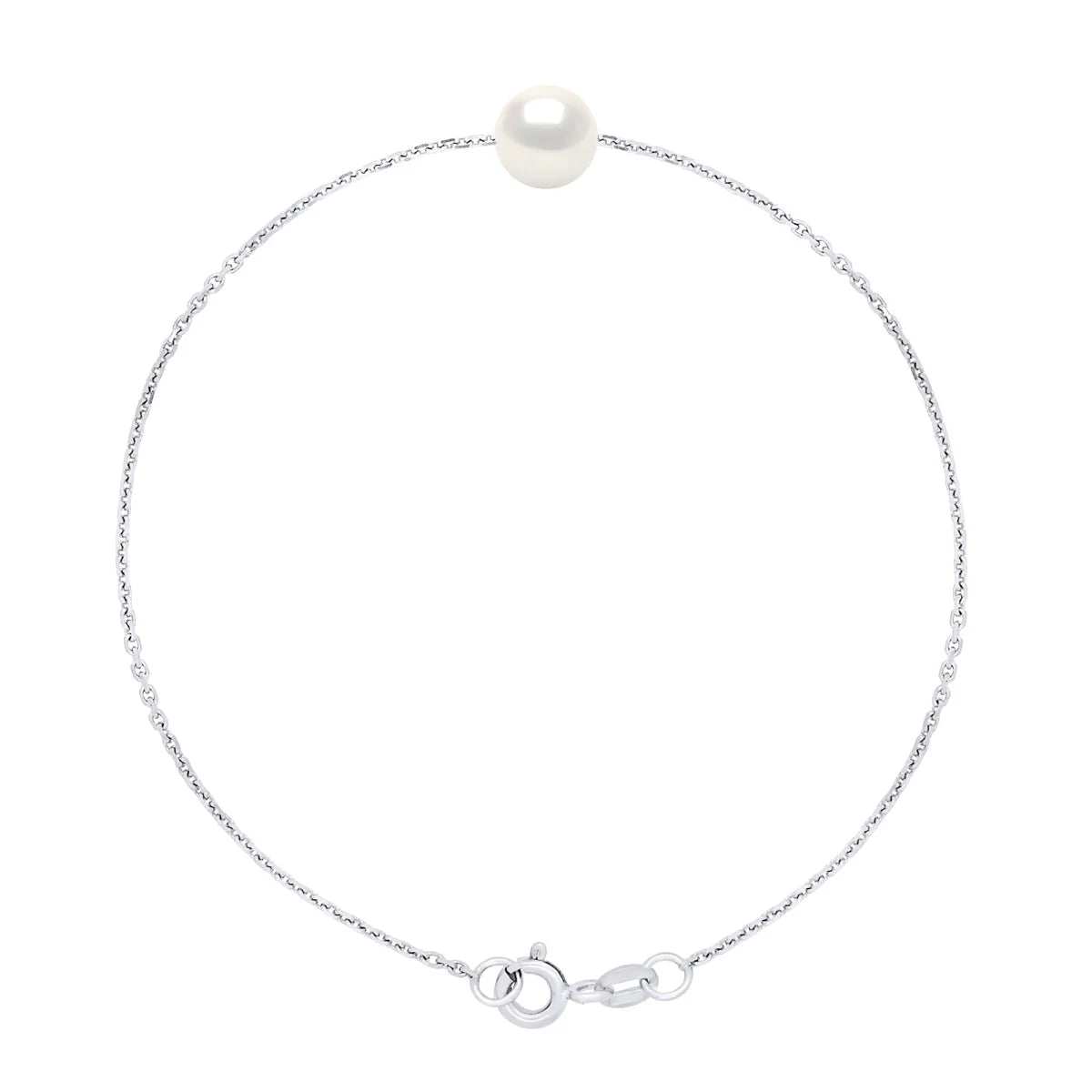 Bracelet Freshwater Pearl White Sterling Silver 7-8mm