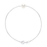 Bracelet Freshwater Pearl White Sterling Silver 7-8mm
