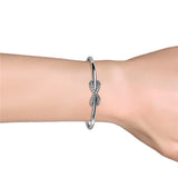 Krystal Couture Infinity Knot Bangle Embellished with SWAROVSKI Crystals