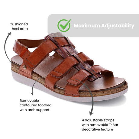 Revere Santorini Gladiator Sandal - Mango