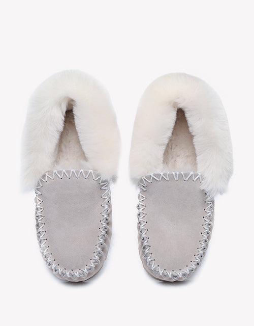 Popo Cow Suede Moccasin in Sand