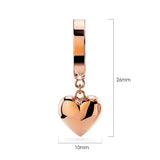 Bullion Gold Ruby Love Huggie Earrings