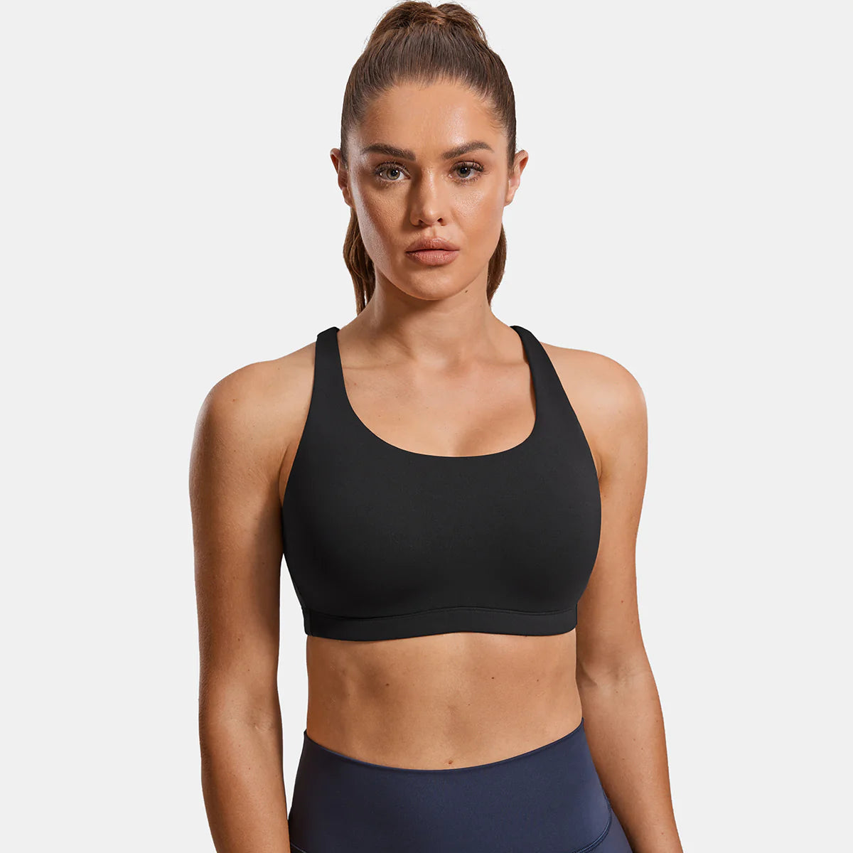 Power On High Impact Padded Sports Bras - Black