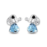 Boxed Cute Elephant Necklace and Earrings Set Embellished with SWAROVSKI® crystals