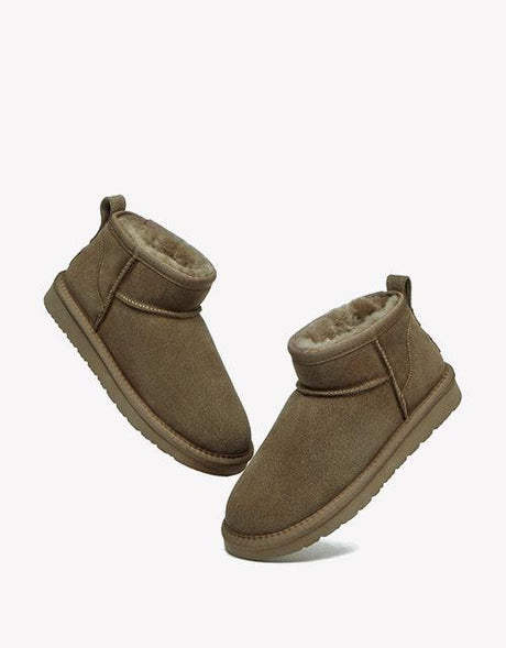 Julia Cow Suede Boots in Caribou