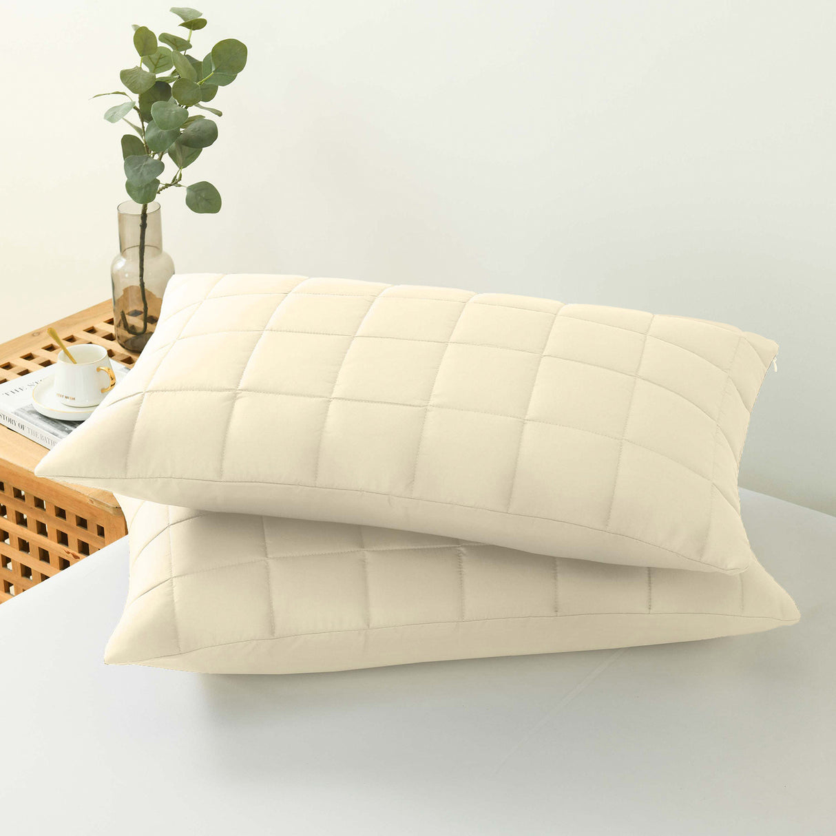 Royal Comfort Coverlet Set - Queen - Beige