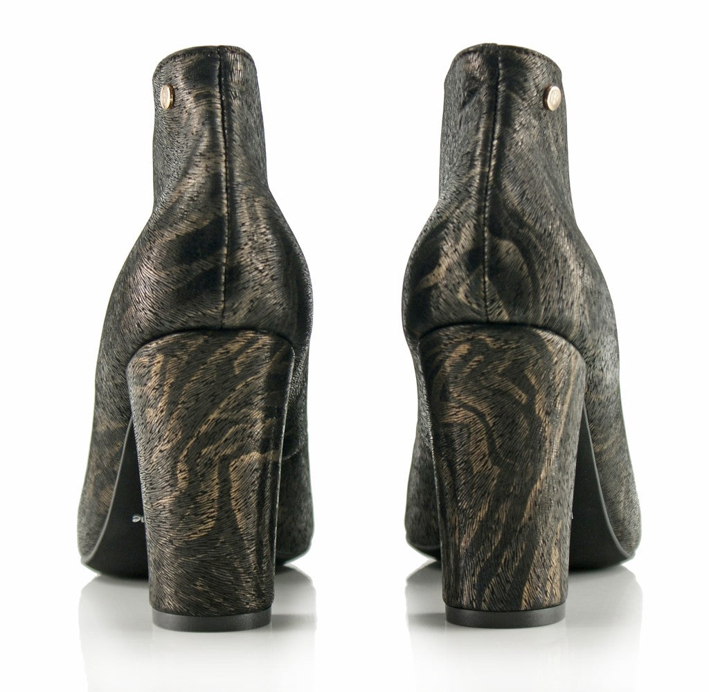 Bosccolo Womens Heel Boots Zebra - Black