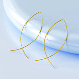 Fish Curved Threader Earrings