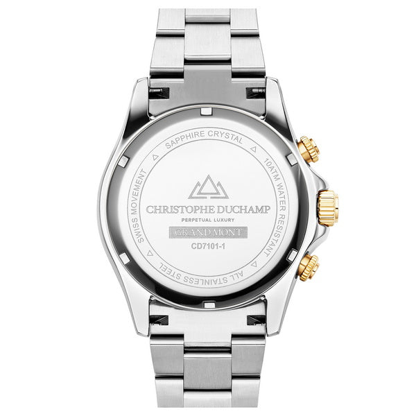 Christophe Duchamp Grand Mont - Black Dial & 316L Stainless Steel Strap