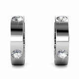Krystal Couture Classic Round Stud Earrings in White Gold Adorned with Crystals from SWAROVSKI