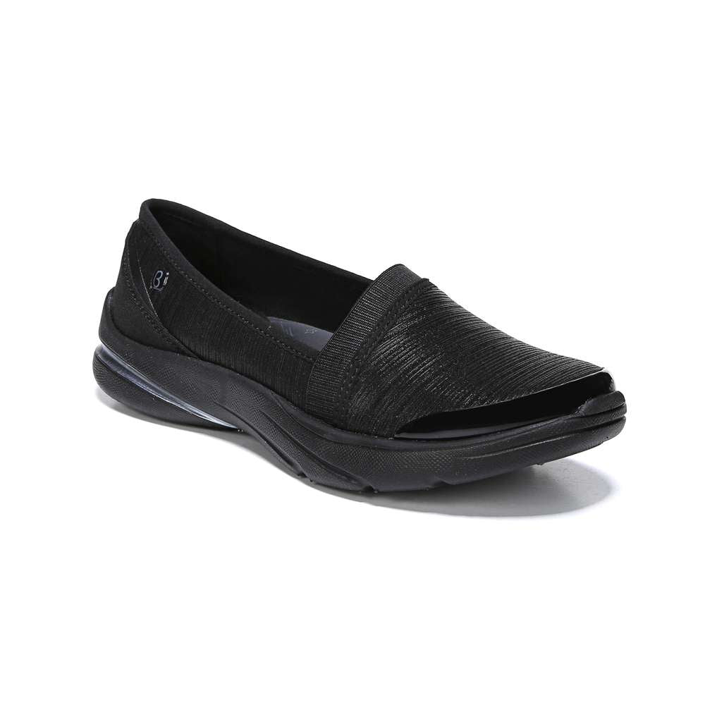 Bzees Lollipop Slip-On Casual Sneaker - Black Shimmer