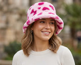 Cherry Red Heart Bucket Hat - Hearts
