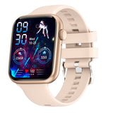 Bluetooth Smart Watch 1.85" IPS FHD Touch Screen Monitor Heart Rate Blood Pressure BT 5.0 - Gold