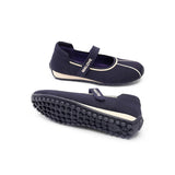 Sport Ballet Mary Jane Flats - Navy