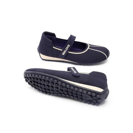 Sport Ballet Mary Jane Flats - Navy