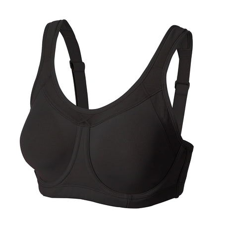 High Impact Workout Bra with Removable Cups - Black