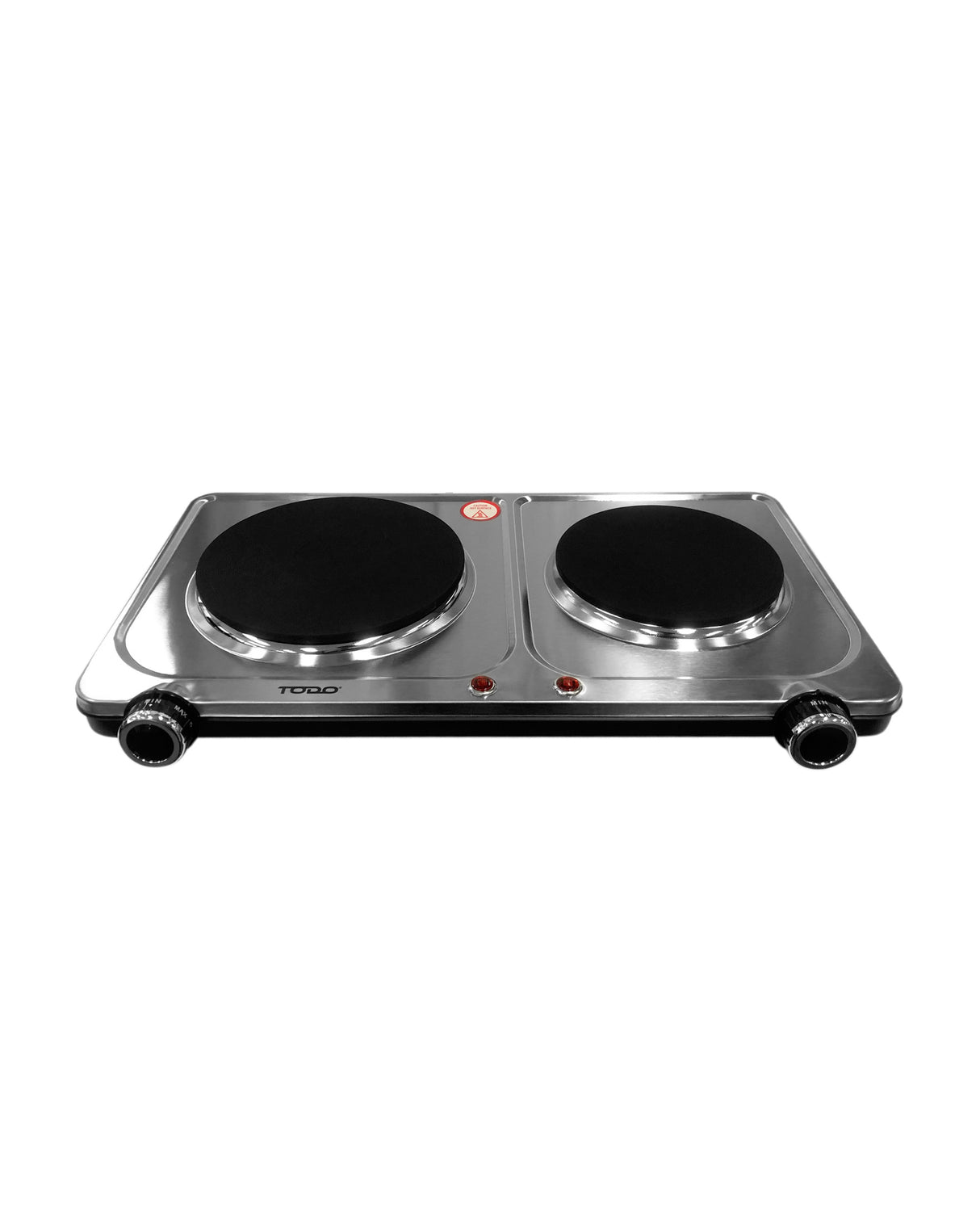 TODO 2250W Twin Hotplate Electric Cooktop Dual Plate Stainless Steel