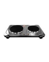 TODO 2250W Twin Hotplate Electric Cooktop Dual Plate Stainless Steel