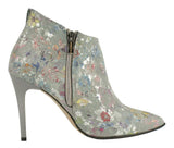 Bosccolo Womens Boots - Flowers On Grey