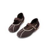 Sport Ballet Mary Jane Flats - Chocolate