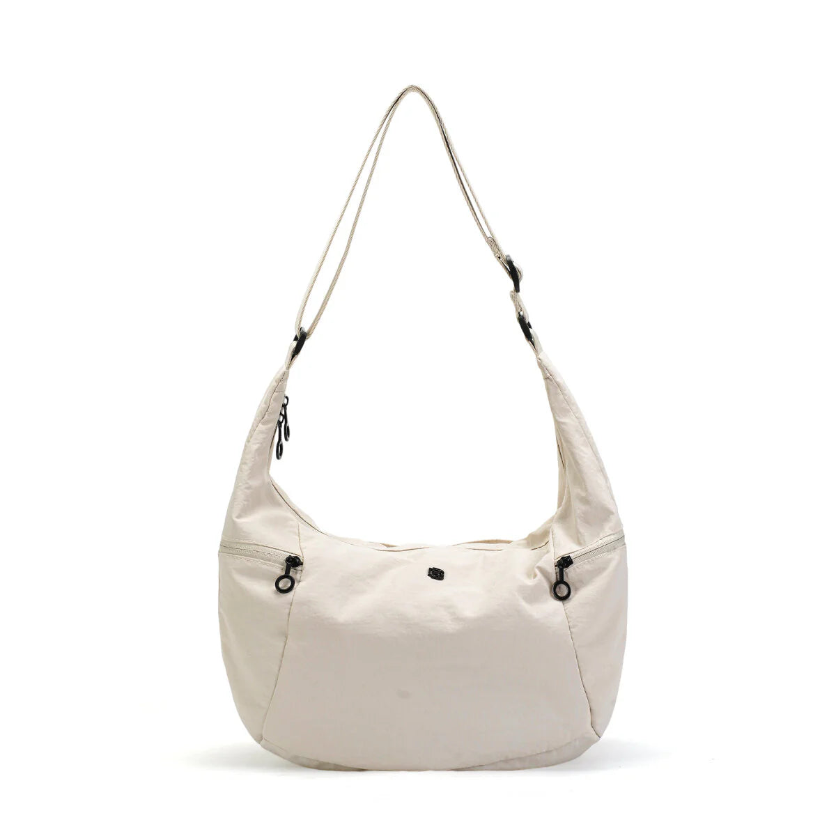 BAMEI Water-Resistant Nylon Crescent Crossbody Bag - Cream