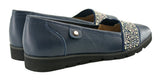 Bosccolo Womens Moccasin - Navy Blue