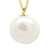 Necklace Real Cultured Freshwater Pearl Baroque 12-13 mm - "Natural Pearl White" - Longueur 42 cm