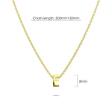 Bullion Gold Initials Brick Alphabet Letter Necklace Gold Layered Steel Jewellery