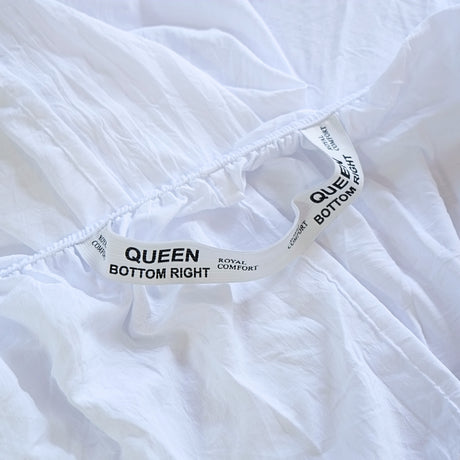 Royal Comfort Opulence Washed Microfibre Sheet Set White