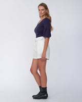 Amelius Frances Three Quarter Puff Sleeve Knit - Purple