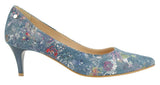 Bosccolo Womens High Heels - Flowers On Blue