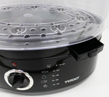 TODO 9L Steam Cooker Steamer 3 Tray 800W Power Dial Timer Healthy Stackable