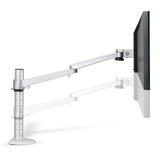 TODO Aluminium Dual Monitor Stand Desk Clamp Mount Bracket VESA 75-100mm 2 Arm