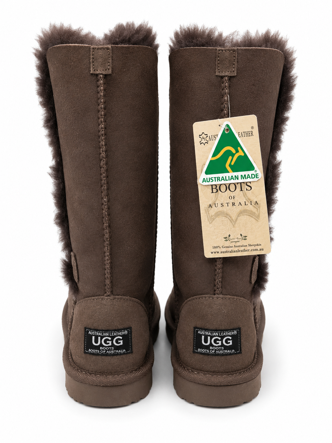 Australian Leather Ugg 3Button Classic Long - Chocolate - AU6