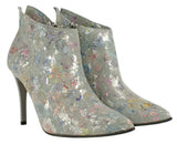 Bosccolo Womens Boots - Flowers On Grey
