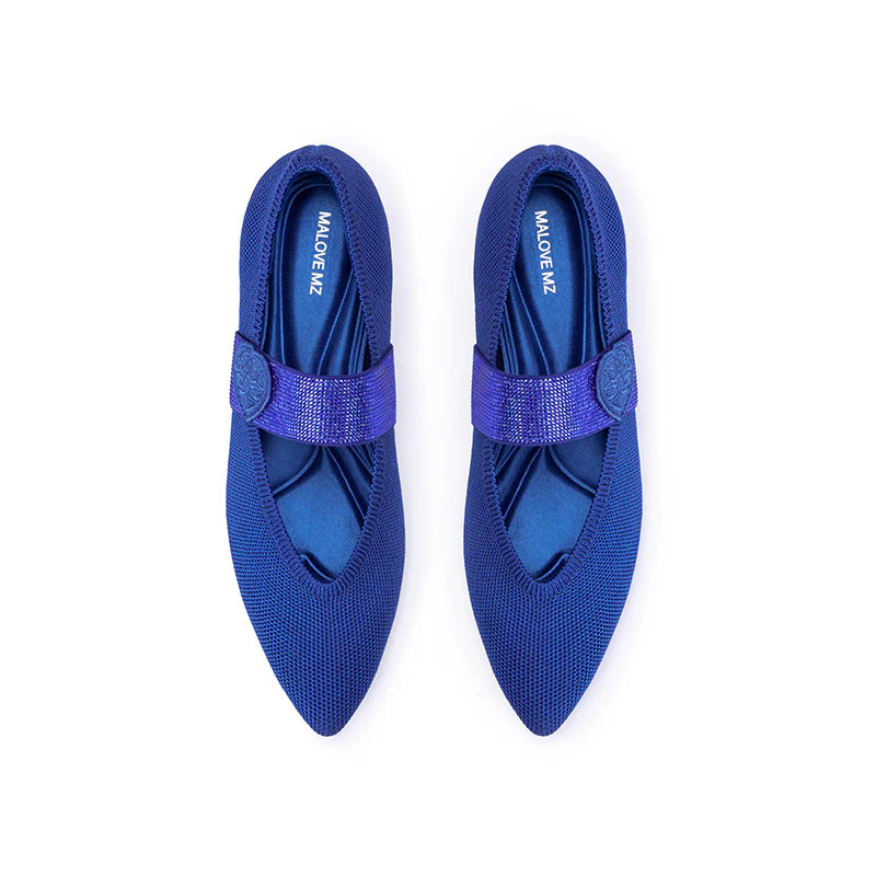 Belle Detachable Strap Mary Jane Heels - Sapphire