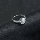 Solid 925 Sterling Silver Zirconia Promise Ring