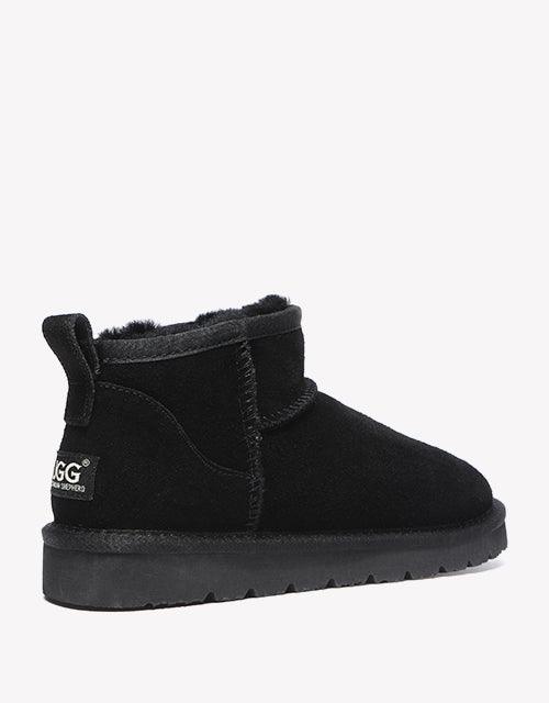 Julia Cow Suede Boots in Black