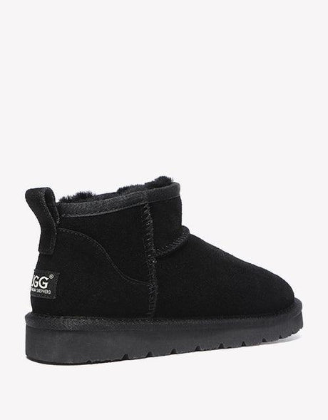 Julia Cow Suede Boots in Black