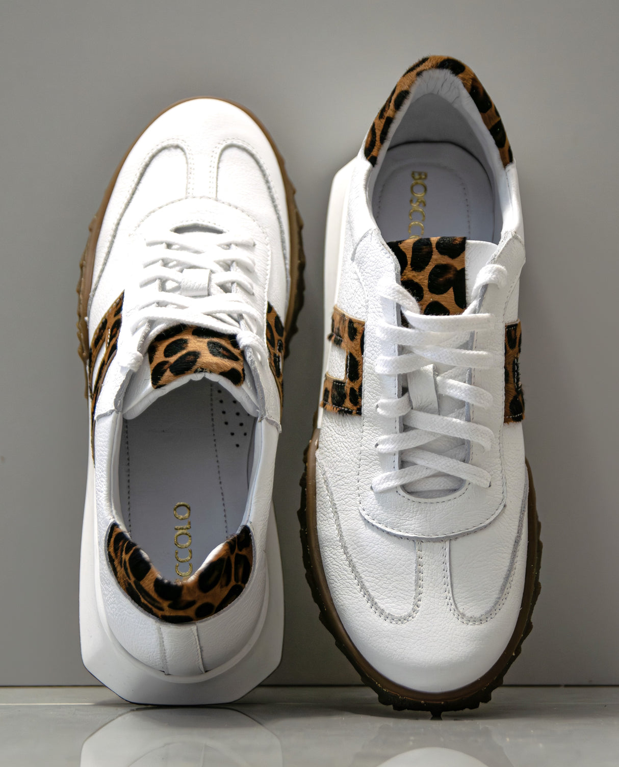Bosccolo Womens Sneakers - White + Panther